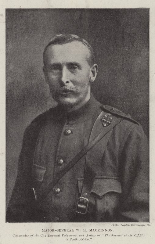 Generalmajor W H Mackinnon, Kommandant der City Imperial Volunteers und Autor von The Journal of the CIV in South Africa von English Photographer