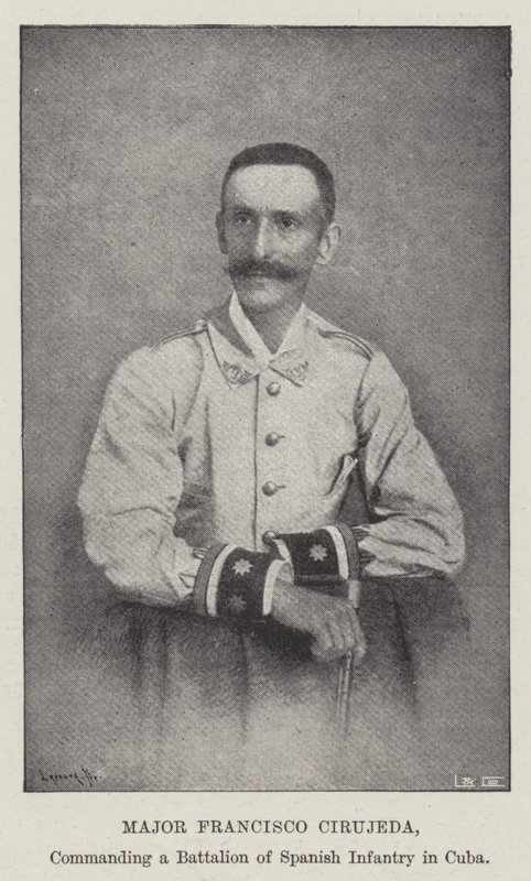 Major Francisco Cirujeda, Kommandant eines Bataillons spanischer Infanterie in Kuba von English Photographer
