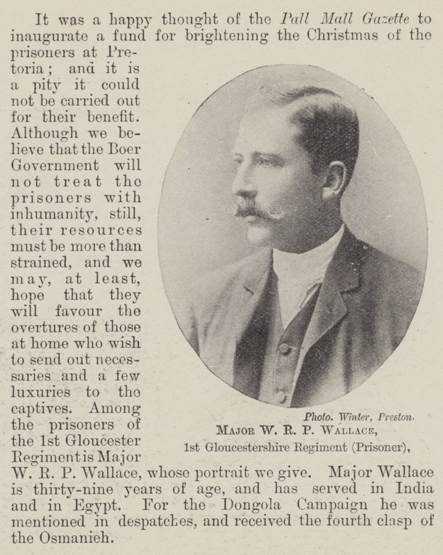 Major W. R. P. Wallace, 1. Gloucestershire Regiment (Gefangener) von English Photographer
