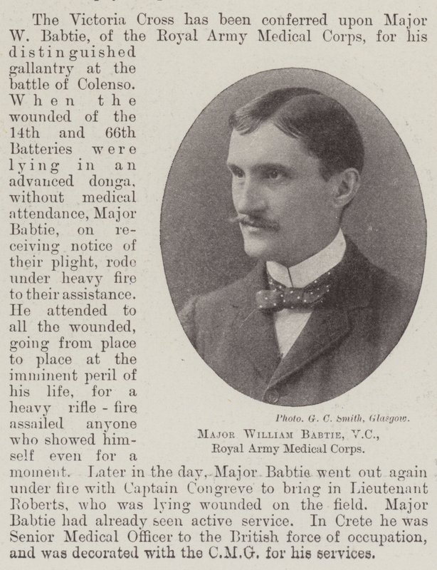 Major William Babtie, VC, Royal Army Medical Corps von English Photographer