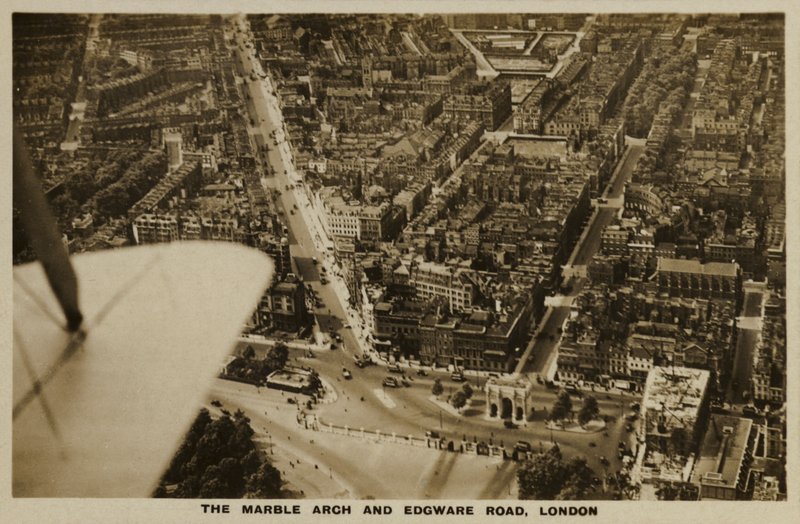 Marble Arch, Edgware Road, London, Luftaufnahme von English Photographer