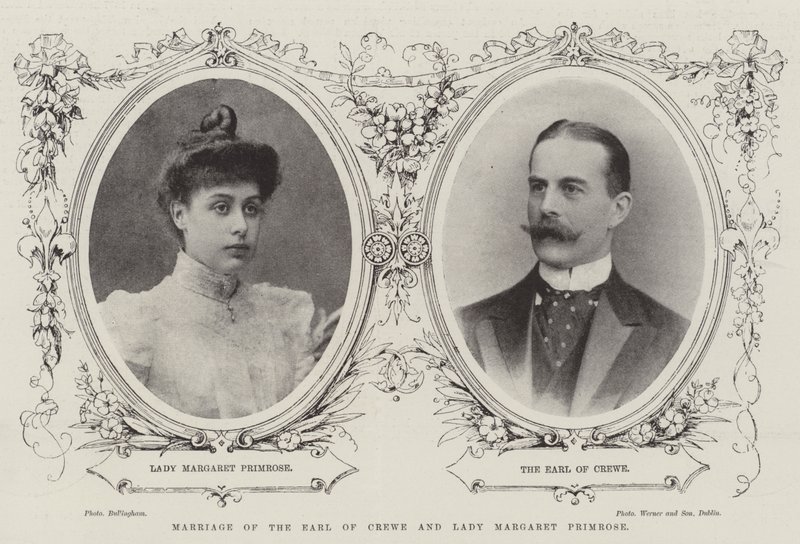 Heirat des Earl of Crewe und Lady Margaret Primrose von English Photographer