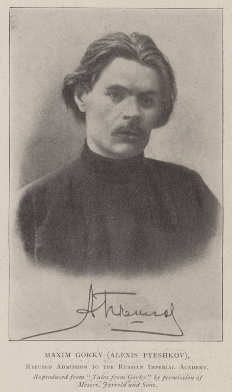 Maxim Gorki (Alexis Pyeshkov), abgelehnt von der Russischen Kaiserlichen Akademie von English Photographer