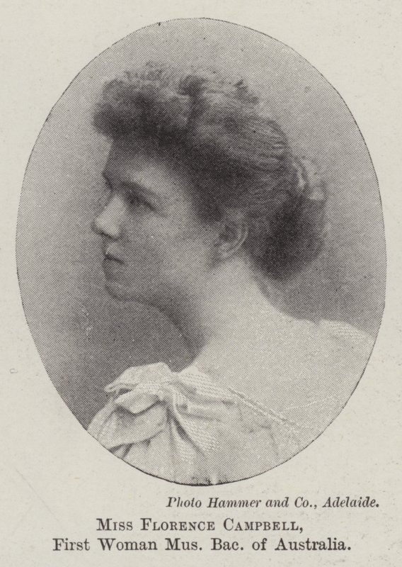 Miss Florence Campbell, erste Frau mit einem Bachelor of Music in Australien von English Photographer