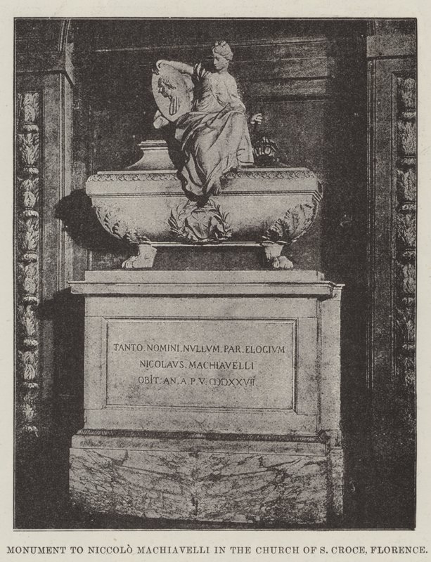 Denkmal für Niccolo Machiavelli in der Kirche S Croce, Florenz von English Photographer