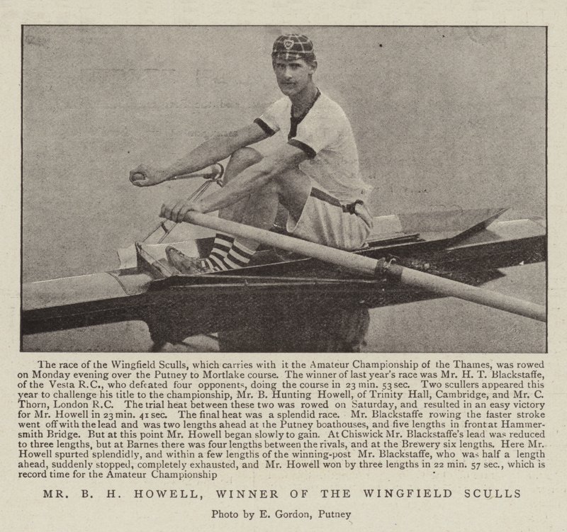 Herr B H Howell, Gewinner der Wingfield Sculls von English Photographer