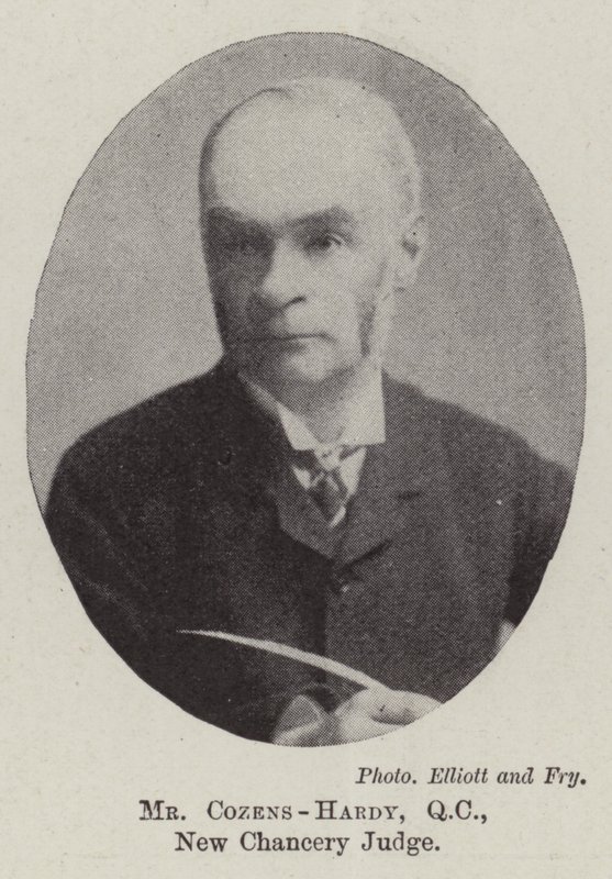Mr Cozens-Hardy, QC, neuer Kanzleirichter von English Photographer
