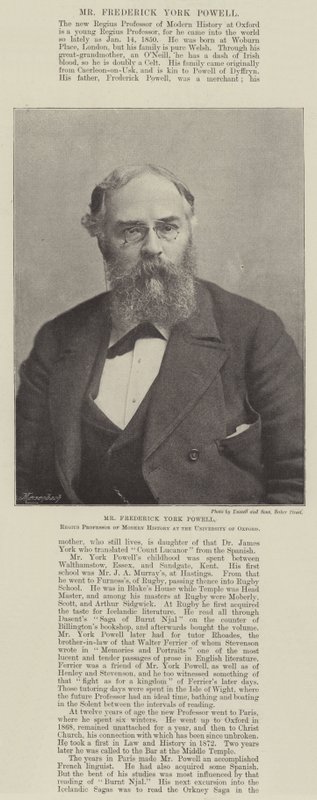 Mr. Frederick York Powell, Regius-Professor für moderne Geschichte an der Universität Oxford von English Photographer