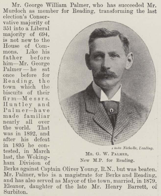 Mr. G. W. Palmer, neuer Abgeordneter für Reading von English Photographer