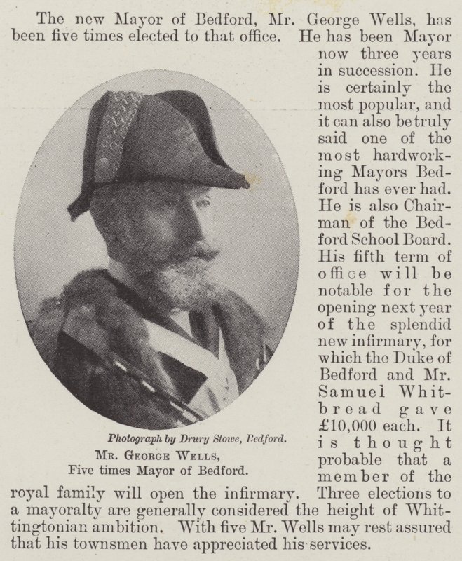 Herr George Wells, fünfmal Bürgermeister von Bedford von English Photographer