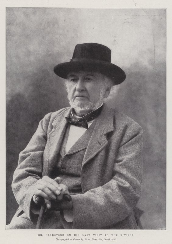 Mr Gladstone bei seinem letzten Besuch an der Riviera von English Photographer