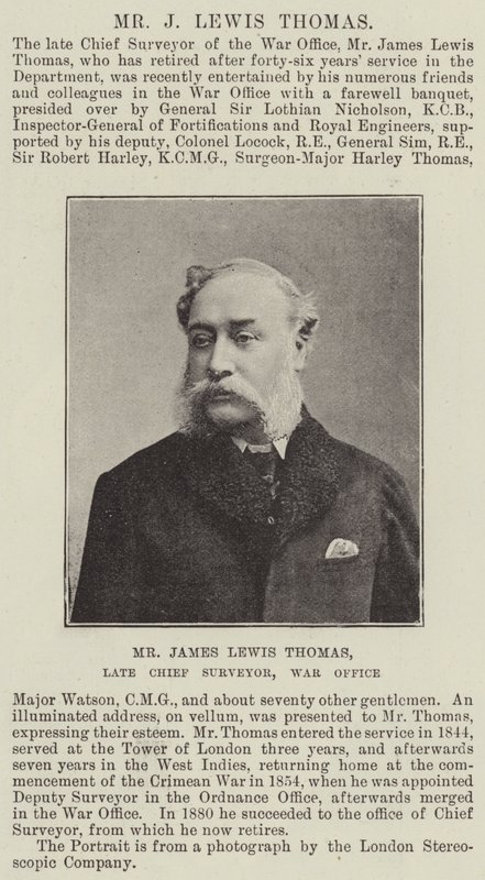 Herr James Lewis Thomas, verstorbener Chefvermesser, Kriegsministerium von English Photographer