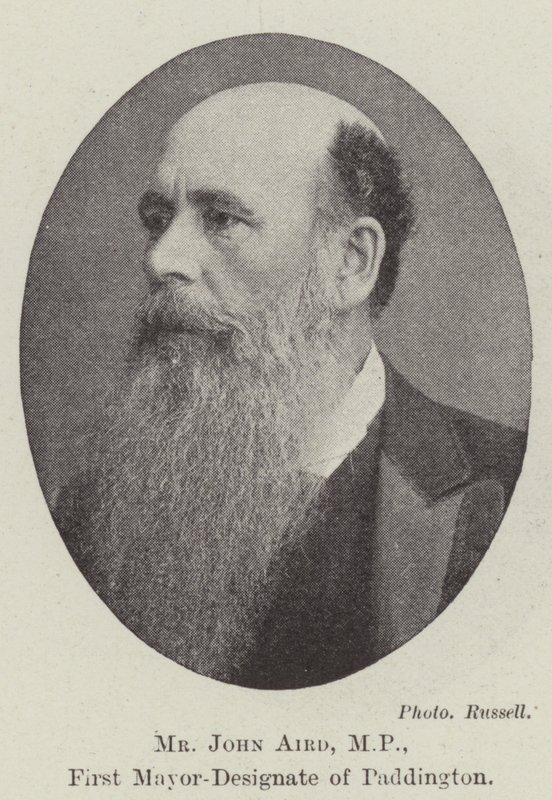 Mr John Aird, MP, erster designierter Bürgermeister von Paddington von English Photographer