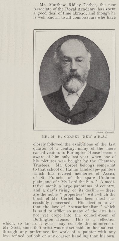 Mr. M R Corbet, neuer ARA von English Photographer