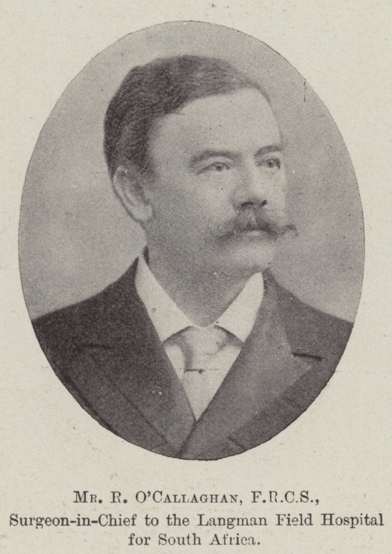 Herr R OCallaghan, FRCS, Chefarzt des Langman-Feldhospitals für Südafrika von English Photographer