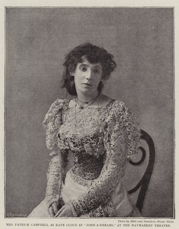 Mrs. Patrick Campbell als Kate Cloud in John-a-Dreams, im Haymarket Theatre von English Photographer