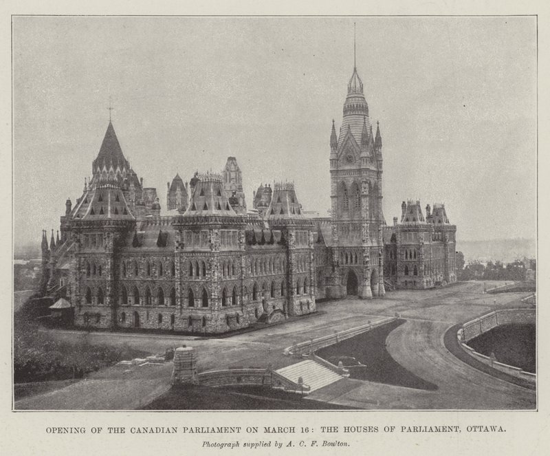 Eröffnung des kanadischen Parlaments am 16. März, die Parlamentsgebäude in Ottawa von English Photographer