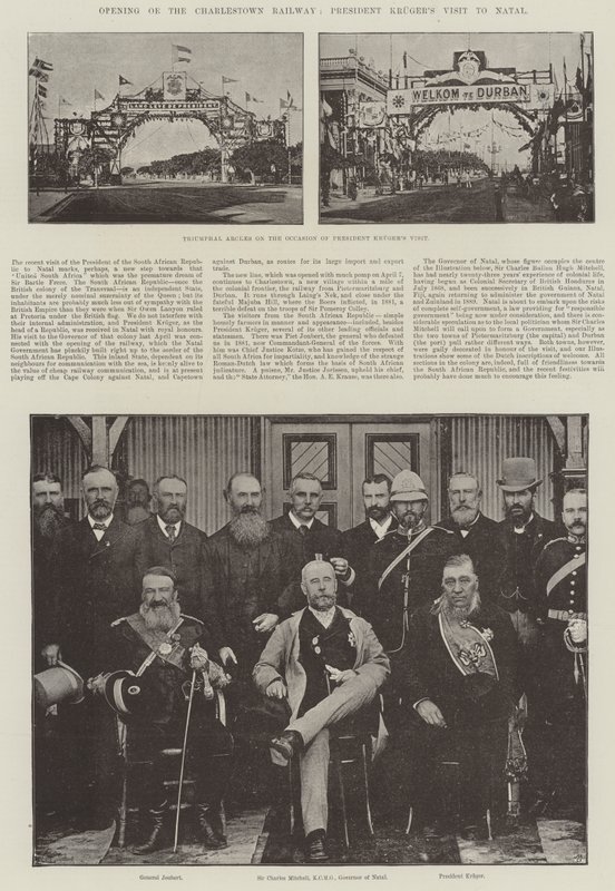 Eröffnung der Charlestown Railway, Präsident Krugers Besuch in Natal von English Photographer
