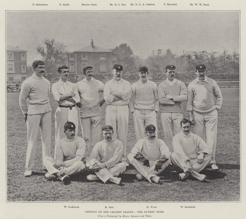 Eröffnung der Cricket-Saison, das Surrey-Team von English Photographer