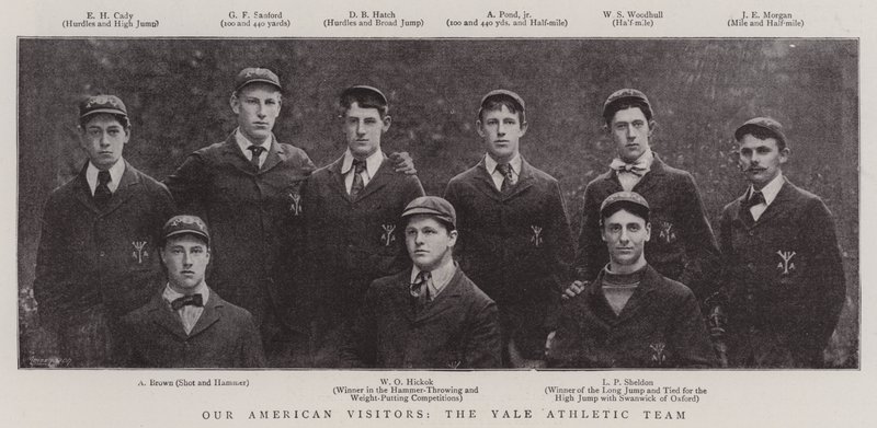 Unsere amerikanischen Besucher, das Yale-Leichtathletik-Team von English Photographer