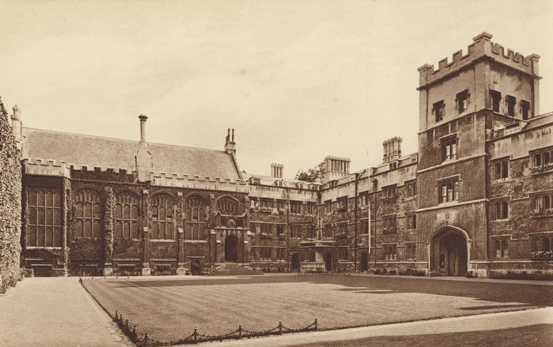 Oxford: Exeter College, Der Innenhof und die Halle von English Photographer