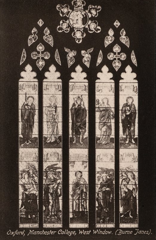 Oxford, Manchester College, Westfenster, Burne Jones von English Photographer