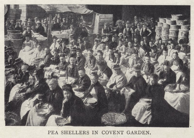 Erbsenschäler in Covent Garden, London von English Photographer