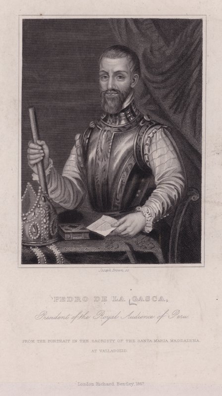 Pedro de la Gasca, spanischer Bischof, Diplomat und zweiter Vizekönig von Peru (s/w Foto) von English Photographer