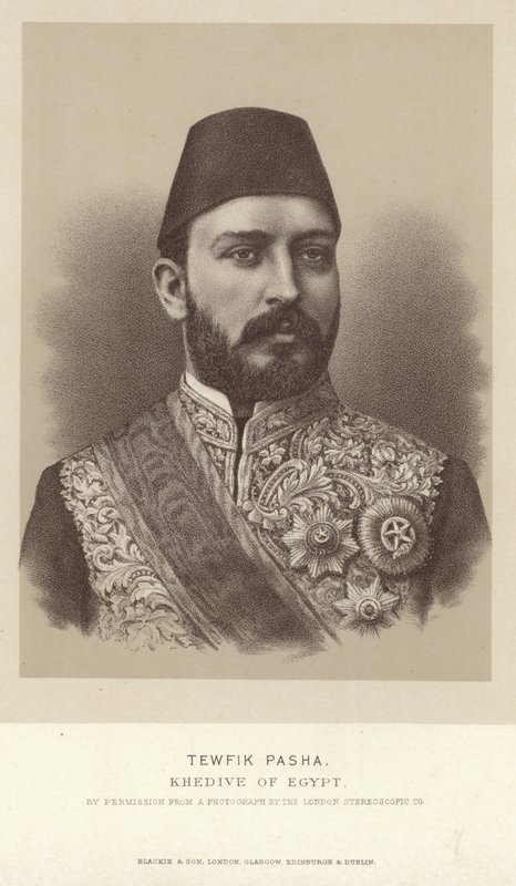 Porträt von Tewfik Pascha, Khedive von Ägypten von English Photographer