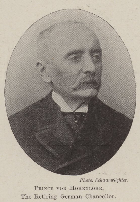 Prinz von Hohenlohe, der scheidende deutsche Kanzler von English Photographer