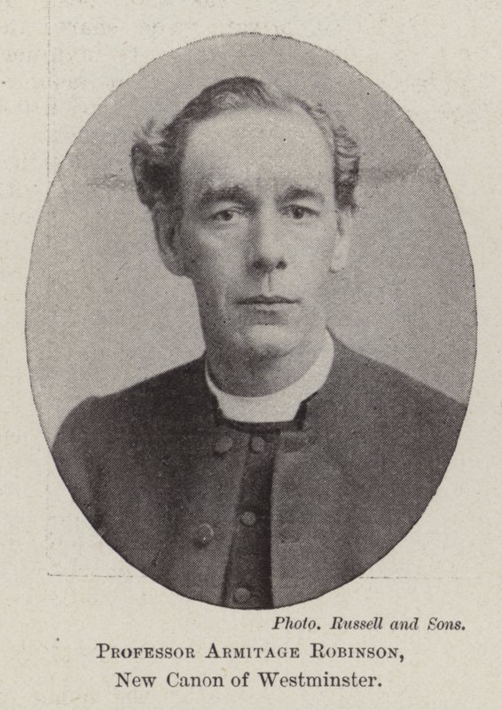 Professor Armitage Robinson, neuer Kanoniker von Westminster von English Photographer