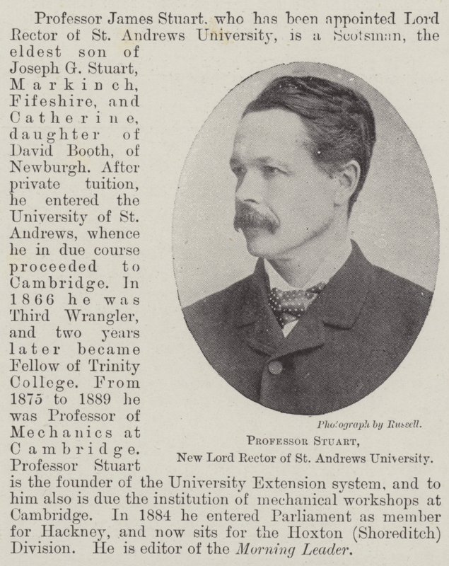 Professor Stuart, neuer Lordrektor der Universität St. Andrews von English Photographer