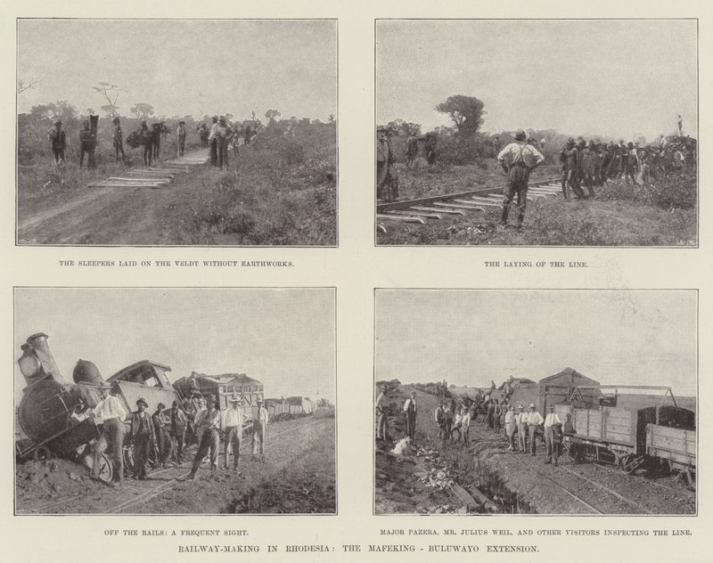 Eisenbahnbau in Rhodesien, die Mafeking-Buluwayo-Erweiterung von English Photographer