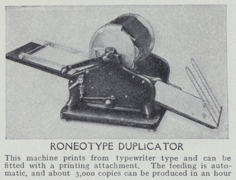 Roneotyp-Duplikator von English Photographer