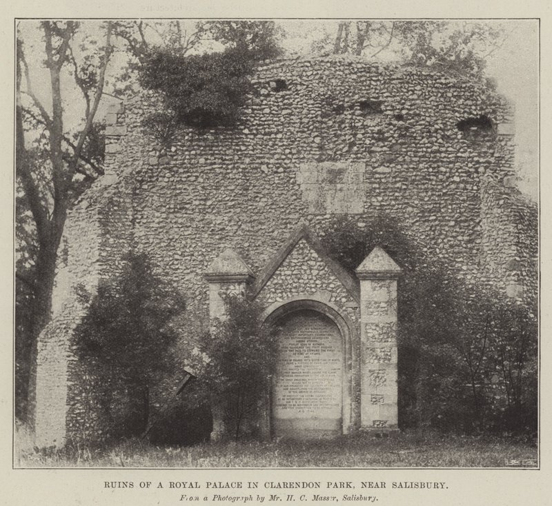 Ruinen eines Königspalastes im Clarendon Park, nahe Salisbury von English Photographer