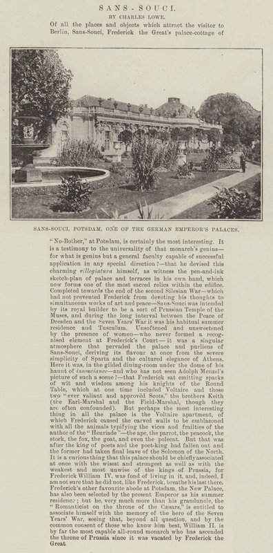 Sans-Souci, Potsdam, eines der Paläste des deutschen Kaisers von English Photographer
