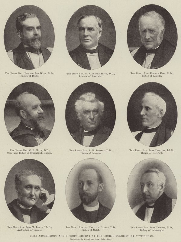 Einige Erzbischöfe und Bischöfe, die beim Kirchenkongress in Nottingham anwesend waren von English Photographer