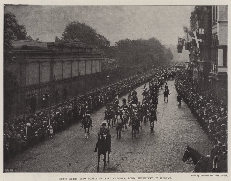 Staatseintritt in Dublin von Earl Cadogan, Lord Lieutenant von Irland von English Photographer