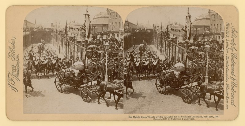 Stereografischer Druck des Diamantjubiläums von Königin Victoria von English Photographer
