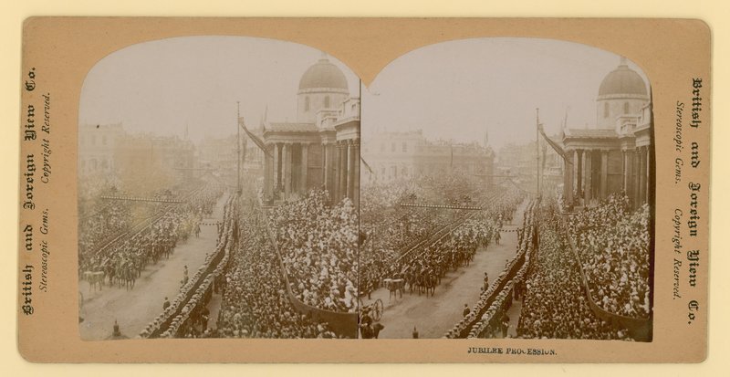 Stereografischer Druck des Diamantjubiläums von Königin Victoria von English Photographer