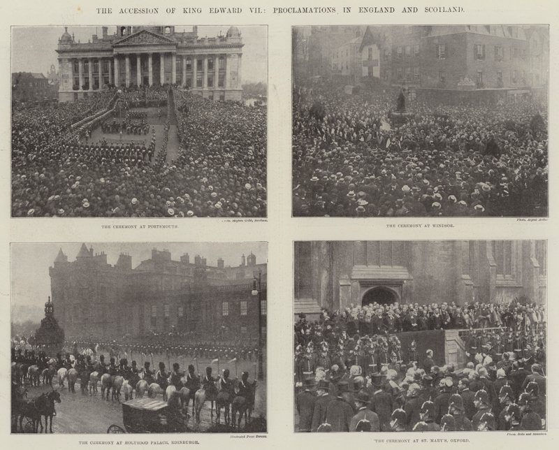 Die Thronbesteigung von König Edward VII., Proklamationen in England und Schottland von English Photographer