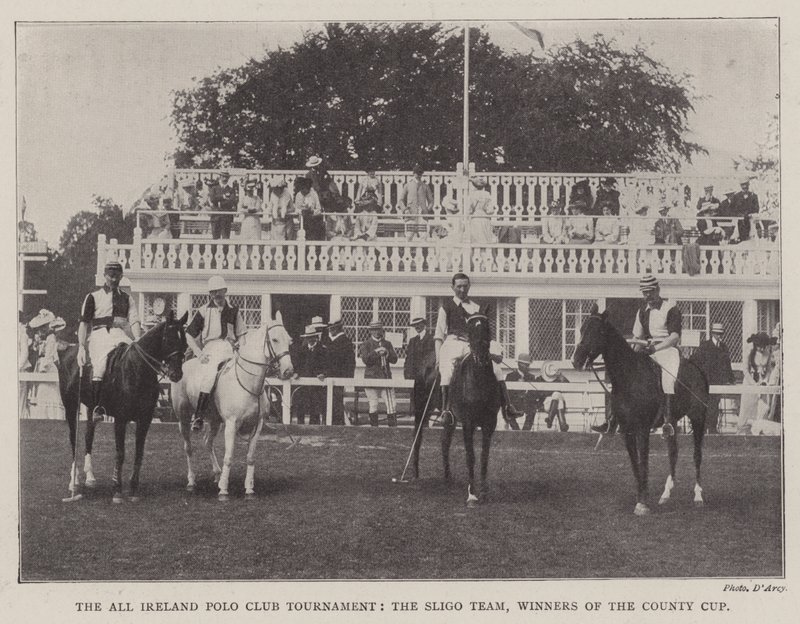 Das All Ireland Polo Club Turnier, das Sligo-Team, Gewinner des County Cup von English Photographer