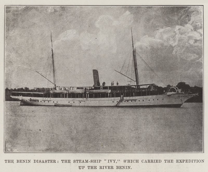 Das Benin-Desaster, das Dampfschiff Ivy, das die Expedition den Fluss Benin hinaufbrachte von English Photographer