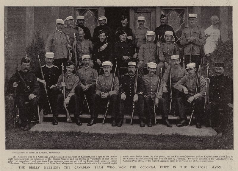 Das Bisley-Treffen, das kanadische Team, das den Kolonialpreis im Kolapore-Match gewann von English Photographer