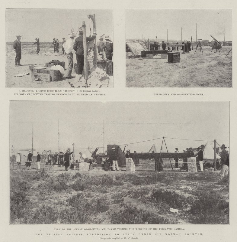 Die britische Sonnenfinsternis-Expedition nach Spanien unter Sir Norman Lockyer von English Photographer