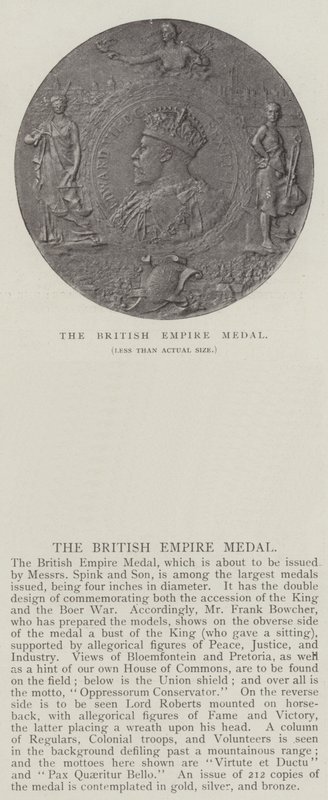 Die British Empire Medal von English Photographer