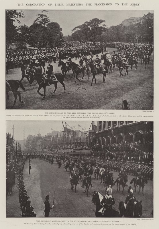 Die Krönung Ihrer Majestäten, der Prozession zur Abtei von English Photographer
