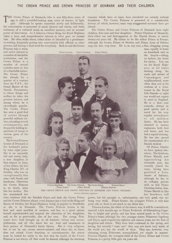 Der Kronprinz und die Kronprinzessin von Dänemark und ihre Kinder von English Photographer