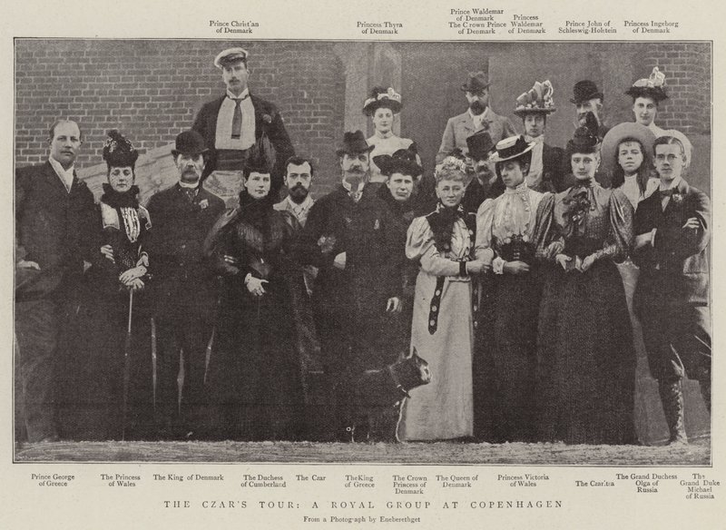 Die Reise des Zaren, eine königliche Gruppe in Kopenhagen von English Photographer