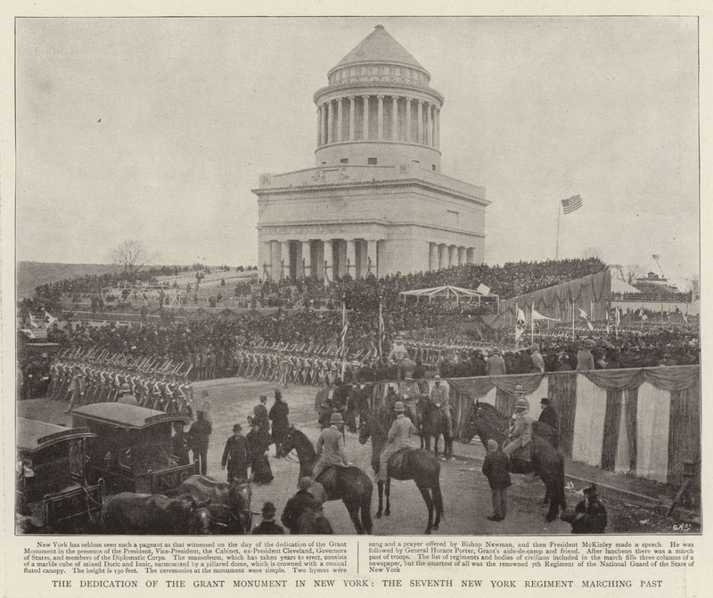 Die Einweihung des Grant-Denkmals in New York, das siebte New Yorker Regiment marschiert vorbei von English Photographer